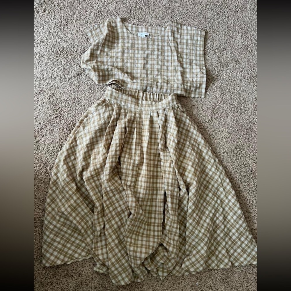 Tan two piece set